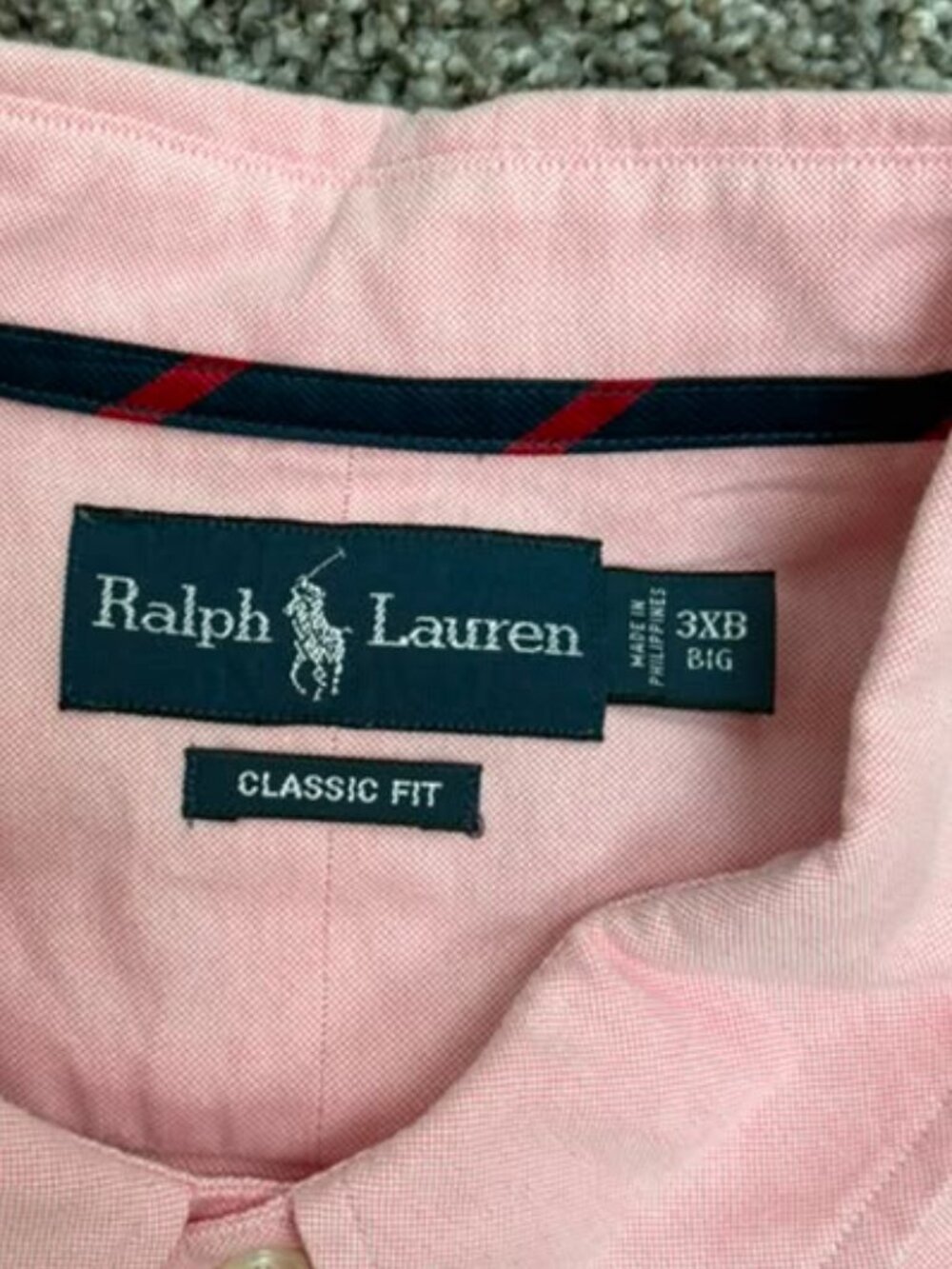 Ralph Lauren Classic Fit Oxford Button Down Shirt Pink 3XB Big - Picture 3 of 9